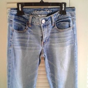 American Eagle Super Stretch Blue Jean Jeggings